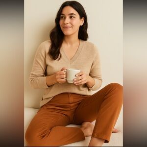 J.Crew High-Rise Chino Pants – Rust Brown | Size 28 (US Size 6)